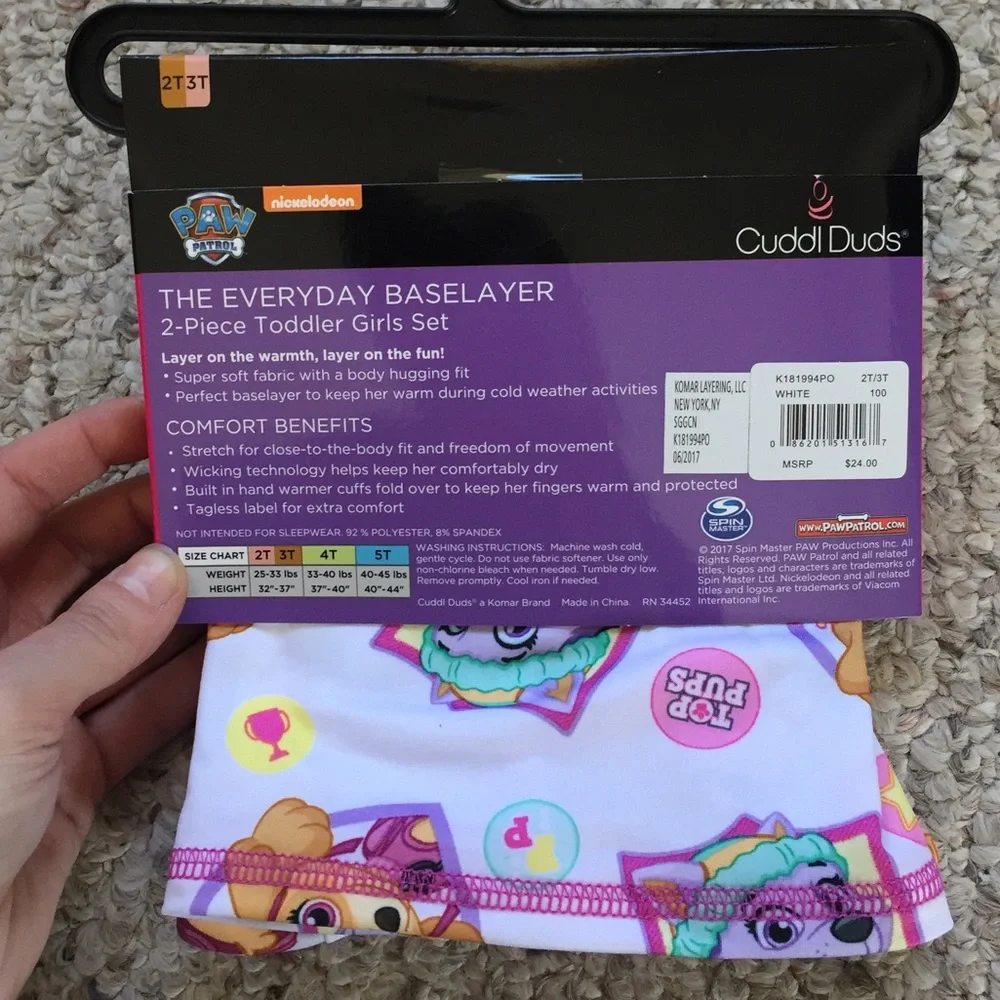 Girls Paw‎ Patrol Pajama Set Size 2T/3T